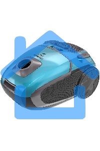 Пылесос Hyundai HYV-B4990 бирюзовый/черный, 400/2220 Вт, уборка сухая, пылесборник мешок, 2.5 л (в компл.:1мешок)
