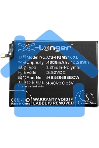 Аккумулятор CameronSino CS-HUM910XL HB446688ECW для Huawei Ascend Mate 9 Pro3.82V / 4000mAh / 15.28Wh