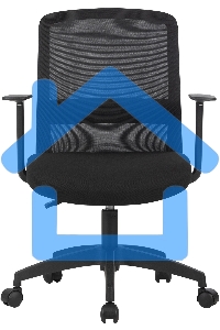 Кресло компьютерное Cactus CS-MC333-BK черный, сиденье черный, сетка/ткань, низк.спин. крестов. пластик, пластик черный