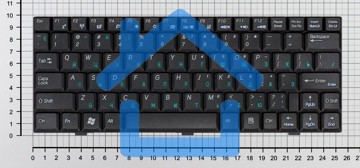 Клавиатура для ноутбука Asus U1 U1F U1E черная