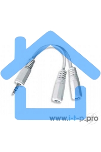 Кабель-разветвитель аудио сигнала Gembird CCA-415W (переходника для наушников) белый