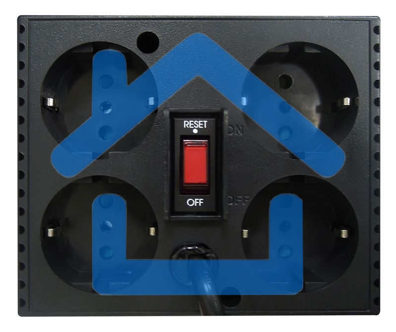 Стабилизатор напряжения Powercom Voltage Regulator, 3000VA, Black, Schuko