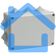 Коробка КМ41242 распаячная Iek UKO10-150-110-070-K41-55 для о/п 150х110х70 мм IP55 (RAL7035, 10 гермовводов)