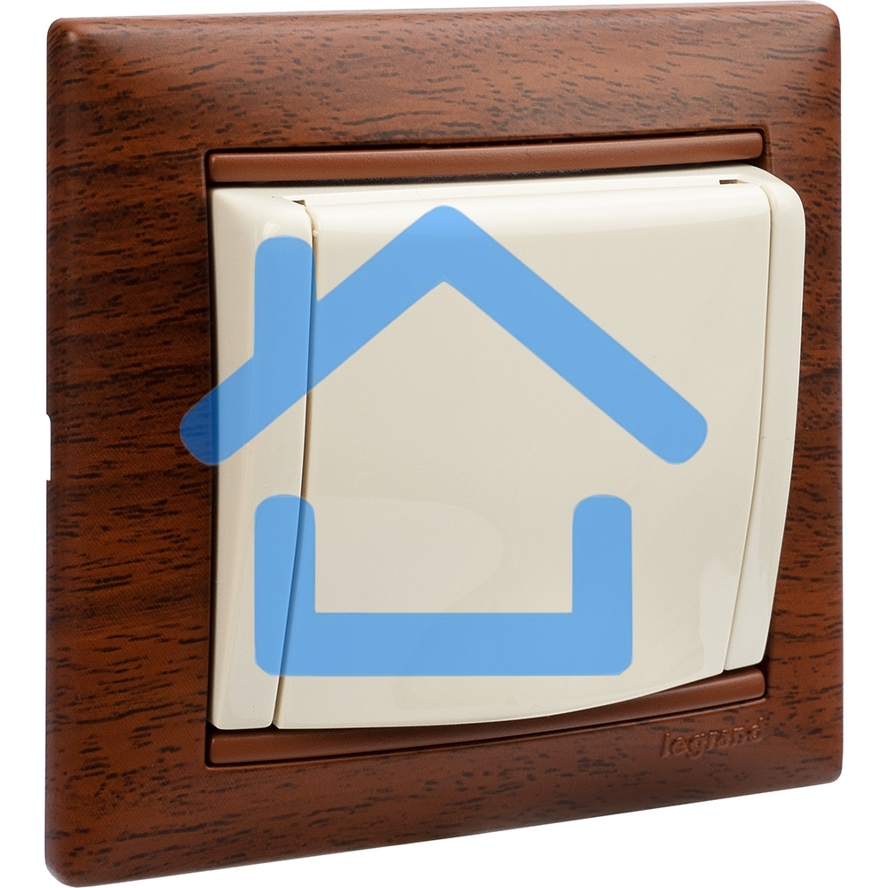 Механизм розетки 1-м СП Valena с защ. крышкой защ. шторки с заземл. сл. кость Leg 774322