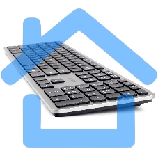 Клавиатура Gembird KBW-3 беспроводная, USB, серебристый/черный