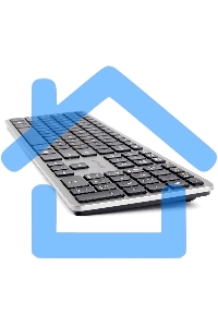 Клавиатура Gembird KBW-3 беспроводная, USB, серебристый/черный