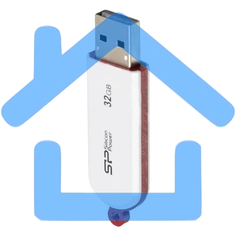 Флешка USB 32 Gb LuxMini 320 SP032 Gb,UF2320V1W USB 2.0 белый