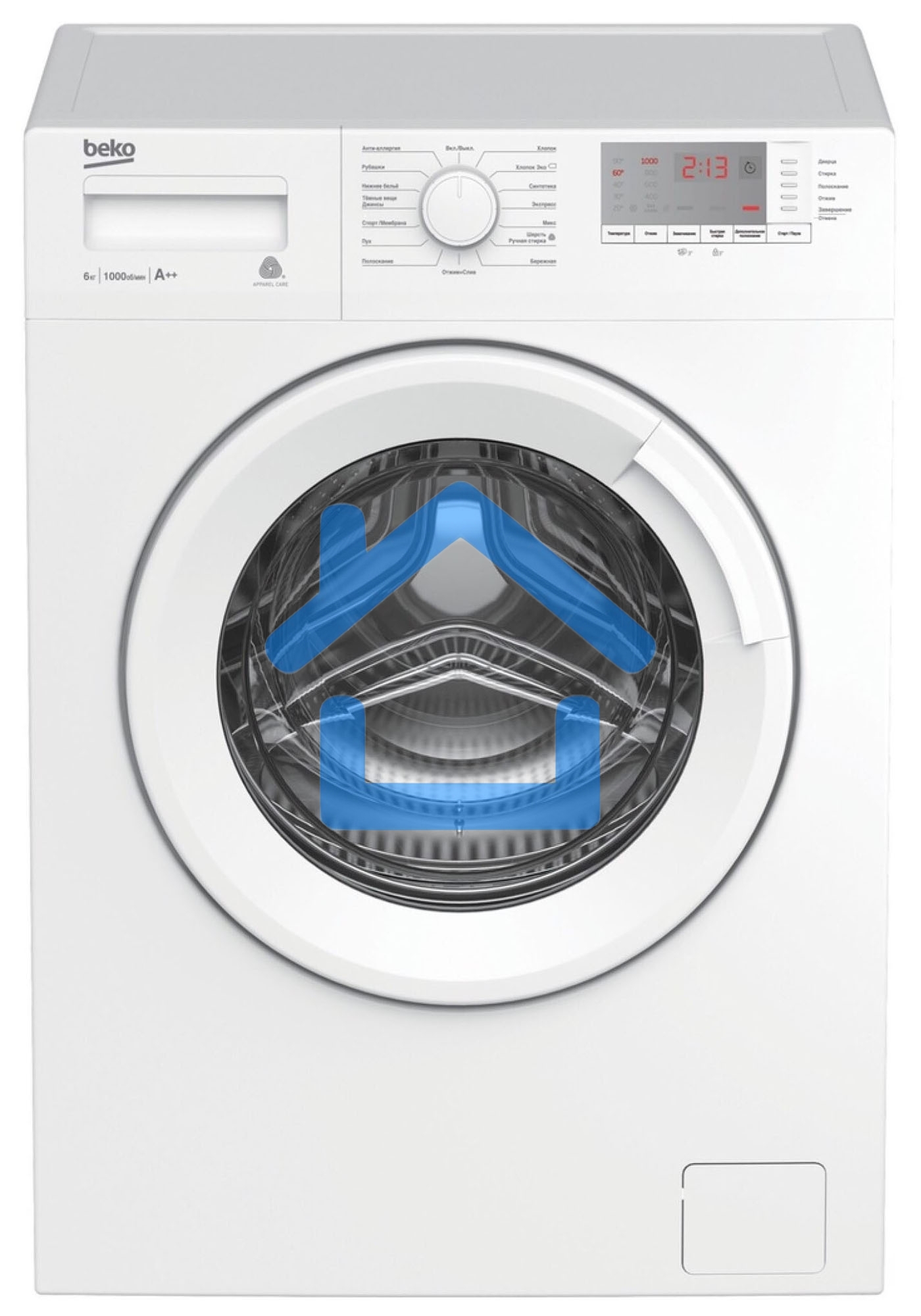 Стиральная машина Beko WRE6512BWW белый, загрузка фронтальная 6 кг, 1000 об/мин., класс: А