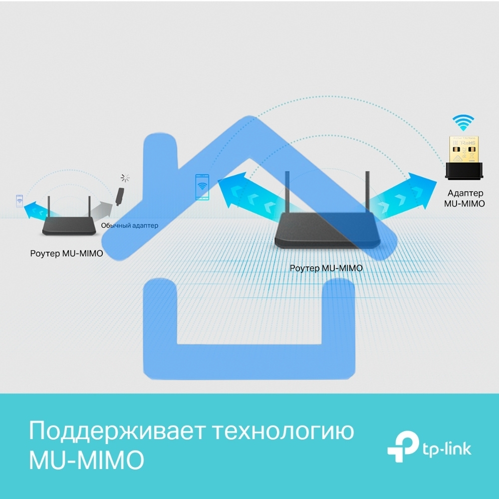 Ультракомпактный Wi-Fi USB-адаптер TP-Link Archer T3U Nano AC1300 с поддержкой MU-MIMO