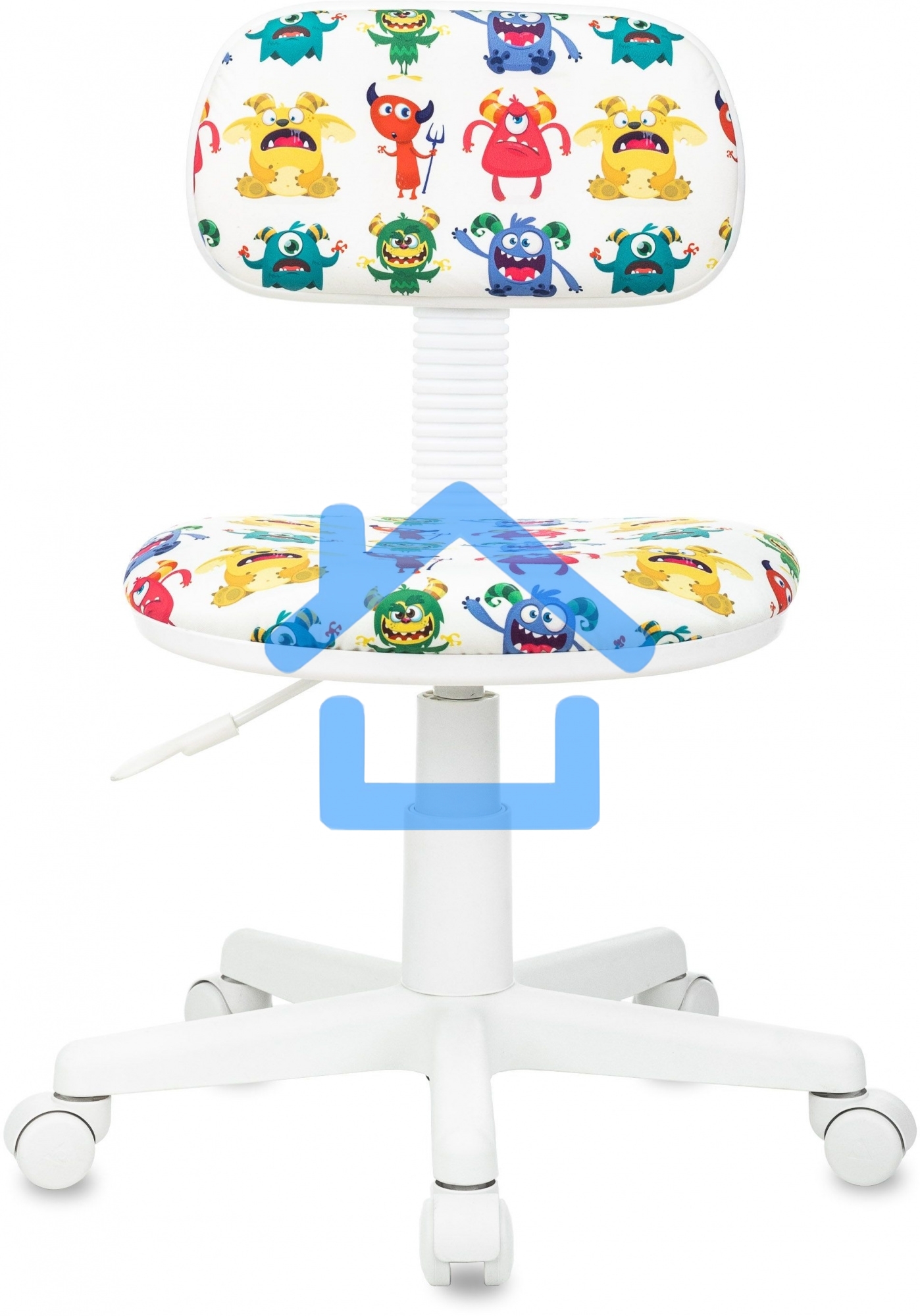 Кресло детское Бюрократ CH-W201NX белый монстры крестов. пластик пластик белый