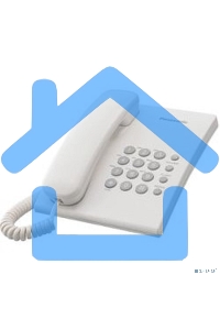 Телефон проводной Panasonic KX-TS2350RUW белый повтор номера, регул-ка громкости, кр.на стену