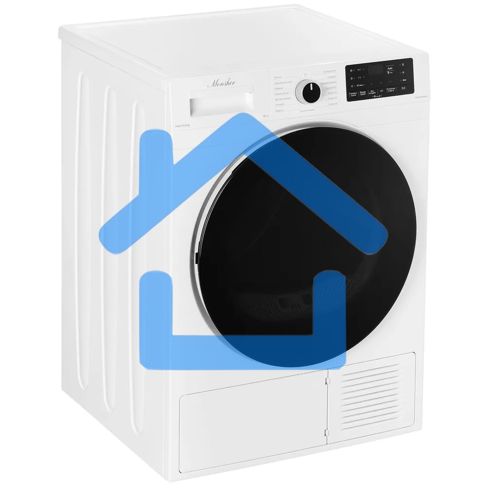 Сушильная машина Monsher MDM 595 Blanc белый, 10 кг, сушка - тепловой насос, программ - 15, 59.5 x 85.5 x 66.5 см