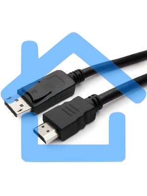 Кабель DisplayPort-HDMI Gembird/Cablexpert 3м, 20M/19M, черный, экран, пакет(CC-DP-HDMI-3M)