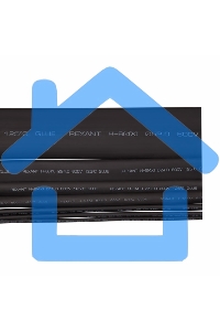 Термоусаживаемая трубка клеевая Rexant 8,0/2,0 мм, (4:1) черная, по 1 м