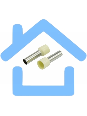 Наконечник штыревой втулочный изолированный F-18 мм 16 мм² (НШВи 16-18) слоновая кость Rexant