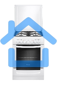 Плита комбинированная Gefest ПГЭ 6102-02 белый, конфорок 4 газовых, духовка 55 л, 60 см x 85 см x 60 см