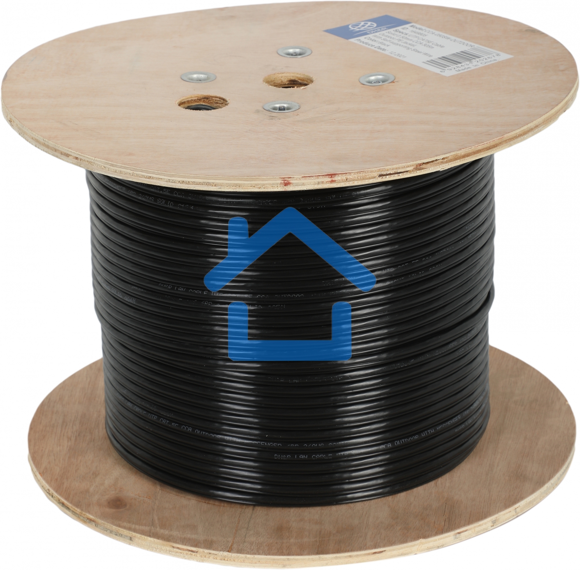 Кабель сетевой Ningbo UTP 4 пары cat5E solid 0.5мм CCA molded 305м серый outdoor стальной трос