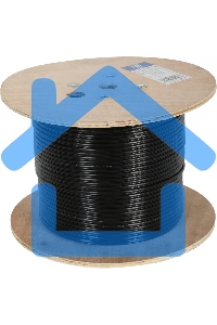 Кабель сетевой Ningbo UTP 4 пары cat5E solid 0.5мм CCA molded 305м серый outdoor стальной трос