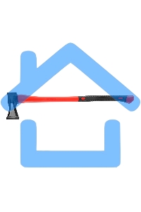 Топор-колун Matrix с клиновидным полотном 2000 г, фибергласовое обрезиненное топорище 880 мм