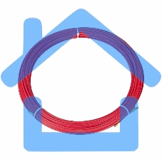 Протяжка кабельная (мини УЗК в бухте), стеклопруток, d=3,5 мм 100 м красная 47-1100 SDS