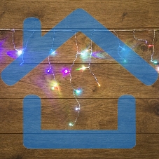 Гирлянда Neon-night Айсикл (бахрома) светодиодный, 1,8 х 0,5 м, прозрачный провод, 230 В, диоды RGB