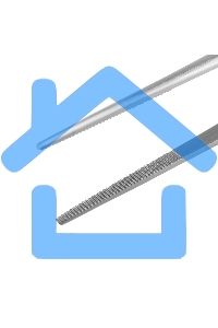 Пинцет прямой рифленый 250 мм ПРОФИ