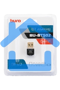 Адаптер USB Buro BU-BT502 Bluetooth 5.0+EDR class 1.5 20м черный