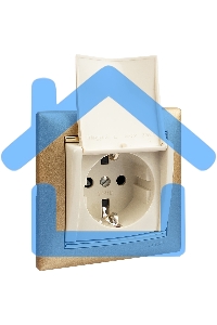 Механизм розетки 1-м СП Valena с защ. крышкой защ. шторки с заземл. сл. кость Leg 774322