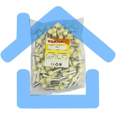 Наконечник штыревой втулочный изолированный F-18 мм 16 мм² (НШВи 16-18) слоновая кость Rexant