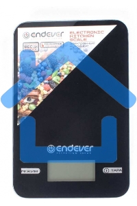 Весы кухонные электронные Endever Skyline KS-527, вес от 2 г до 5 кг. Закаленное стекло повышенной прочности, LCD-дисплей, авто откл.