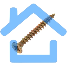 Саморез универсальный KRANZ 4х30, желтый цинк, упаковка поставщика ( 12 000 шт. )