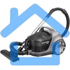 Пылесос Hyundai HYV-C2650 черный/серебристый, 380/2200 Вт, уборка сухая, пылесборник контейнер 3.5 л