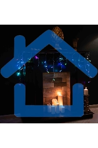 Гирлянда Neon-night Айсикл (бахрома) светодиодный, 1,8 х 0,5 м, прозрачный провод, 230 В, диоды RGB