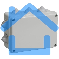 Коробка КМ41241 распаячная Iek UKO10-150-110-070-K41-44 для о/п 150х110х70 мм IP44 (RAL7035, 10 гермовводов)