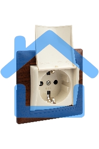 Механизм розетки 1-м СП Valena с защ. крышкой защ. шторки с заземл. сл. кость Leg 774322