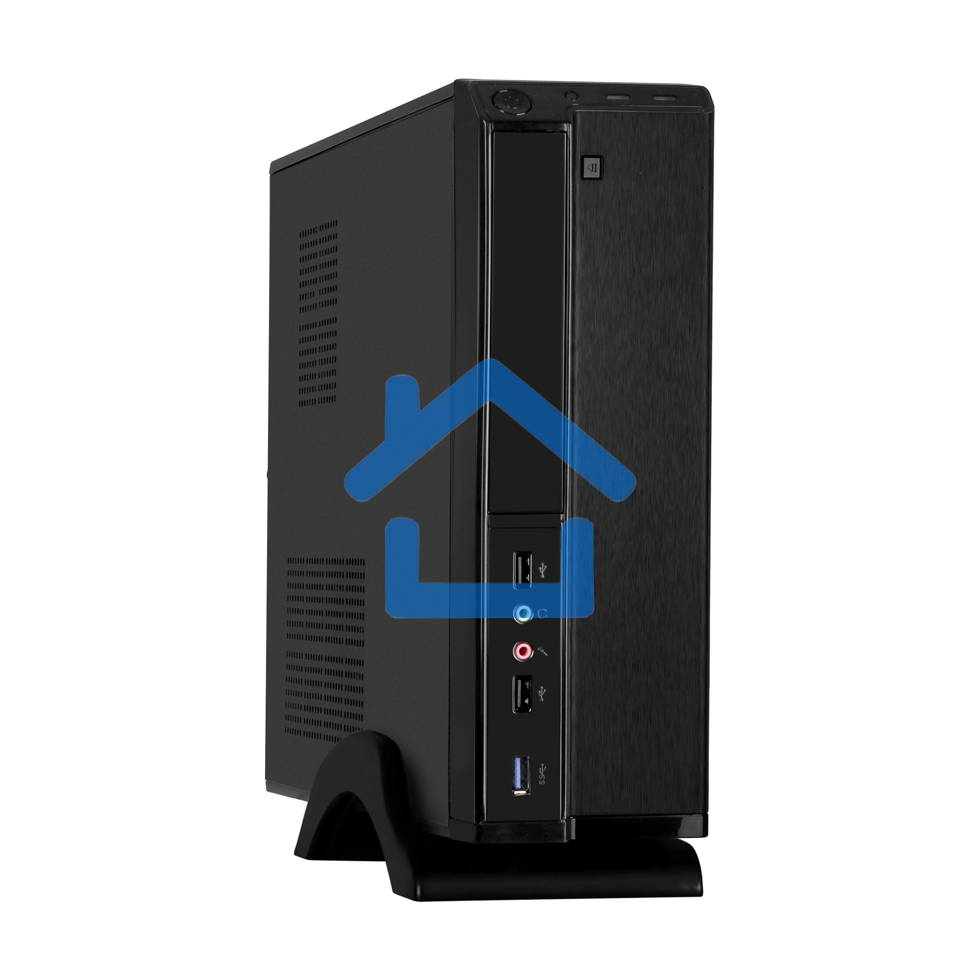 Компьютерный корпус Desktop ExeGate MI-207U (mini-ITX/mATX, без БП, 2*USB+1*USB 3.0, аудио, черный)