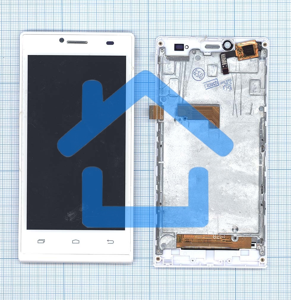 Дисплей для DNS S4509 белый с рамкой