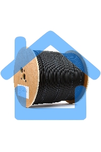 Кабель SkyNet Premium FTP outdoor 4x2x0,51 на тросу, медный, FLUKE TEST, кат.5e, однож., 305 м, на катушке, черный