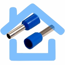 Наконечник штыревой втулочный Rexant изолированный, F-8 мм, 2.5 мм², НШВи 2.5-8 / Е 2,5-8 / E2508, синий, в упак. 10 шт.