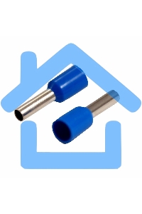 Наконечник штыревой втулочный Rexant изолированный, F-8 мм, 2.5 мм², НШВи 2.5-8 / Е 2,5-8 / E2508, синий, в упак. 10 шт.