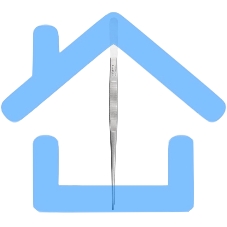 Пинцет прямой рифленый 200 мм ПРОФИ