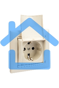 Механизм розетки 1-м СП Valena с защ. крышкой защ. шторки с заземл. сл. кость Leg 774322