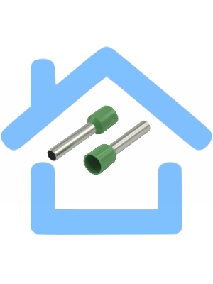 Наконечник штыревой втулочный изолированный F-18 мм 6 мм² (НШВи 6.0-18) зеленый Rexant