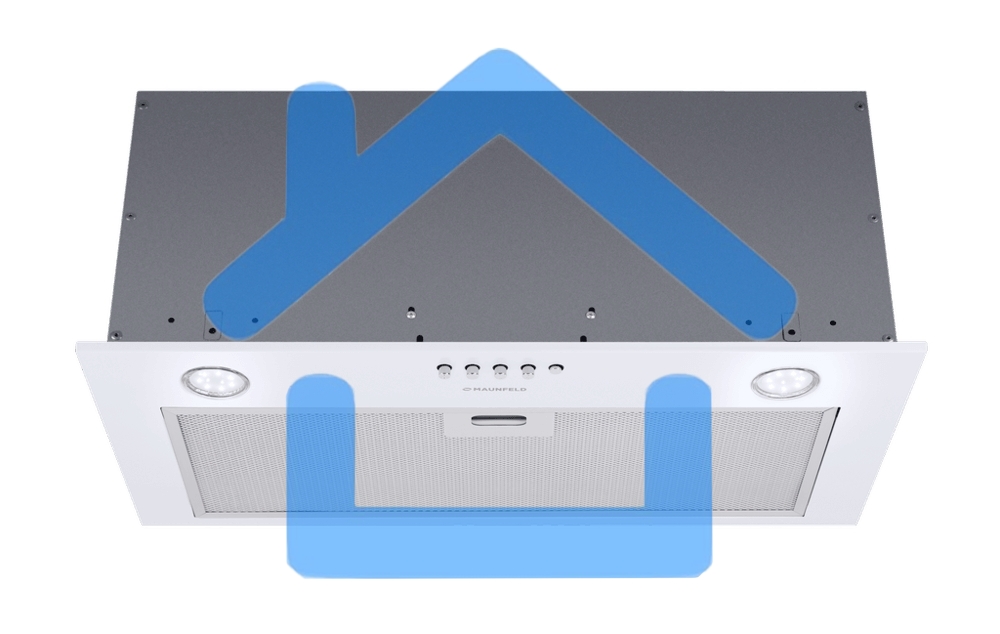 Вытяжка встраиваемая Maunfeld Crosby Power 50 белый, 50 см, 1050 куб. м/ч, 51.8 дБ