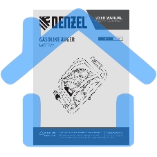 Мотобур DX-52, объем двигателя 52 см3, соединение 20 мм, без шнека Denzel