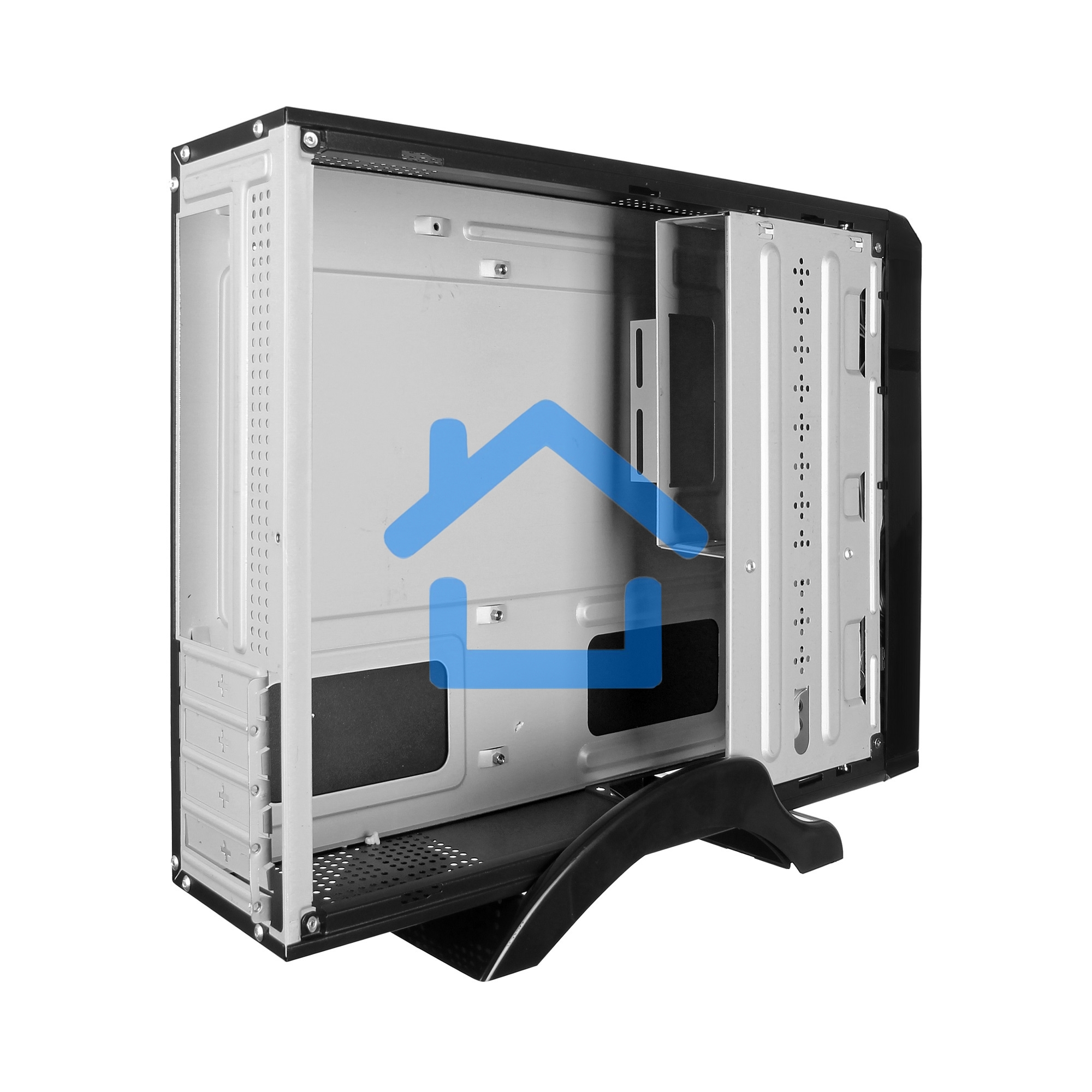 Компьютерный корпус Desktop ExeGate MI-207U (mini-ITX/mATX, без БП, 2*USB+1*USB 3.0, аудио, черный)
