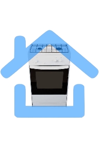 Плита газовая Darina 1AS GM 521 001 W белый/черный, конфорок 2 шт, духовка 45 л, 50 см x 85 см x 41 см