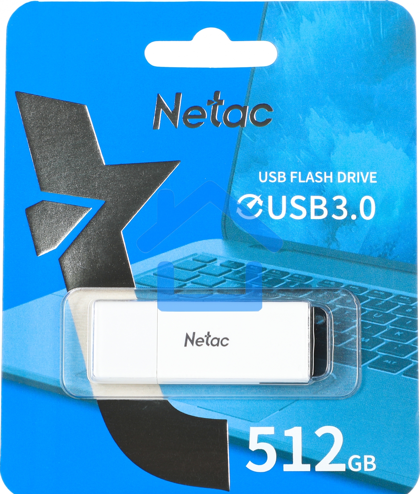 Флешка USB R/W Netac 512Gb U185 NT03U185N-512G-30WH USB3.0 белый