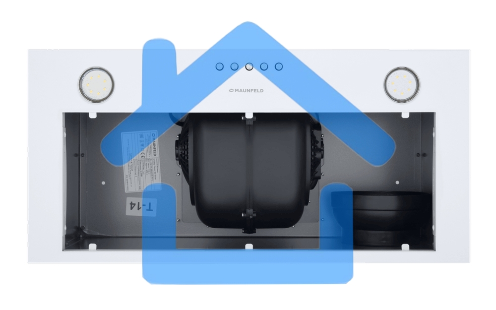 Вытяжка встраиваемая Maunfeld Crosby Power 50 белый, 50 см, 1050 куб. м/ч, 51.8 дБ