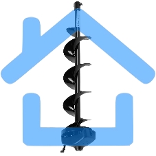 Шнек для льда IR-150, диаметр 150мм, длина 800мм,соединение 20мм, съемный нож Denzel